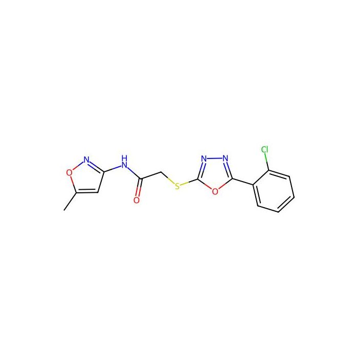 2-((5-(2-chlorophenyl)-1,3,4-oxadiazol-2-yl)thio)-N-(5-methylisoxazol-3-yl)acetamide - ≥98% CAS No(712319-92-1) by Aladdin Scientific