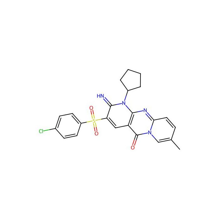 3-((4-Chlorophenyl)sulfonyl)-1-cyclopentyl-2-imino-8-methyl-1,2-dihydro-5H-dipyrido(1,2-A:2,3-D)pyrimidin-5-one - ≥95% CAS No(606956-05-2) by Aladdin Scientific