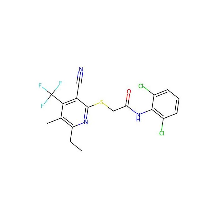 2-[3-cyano-6-ethyl-5-methyl-4-(trifluoromethyl)pyridin-2-yl]sulfanyl-N-(2,6-dichlorophenyl)acetamide - ≥90% CAS No(664999-18-2) by Aladdin Scientific
