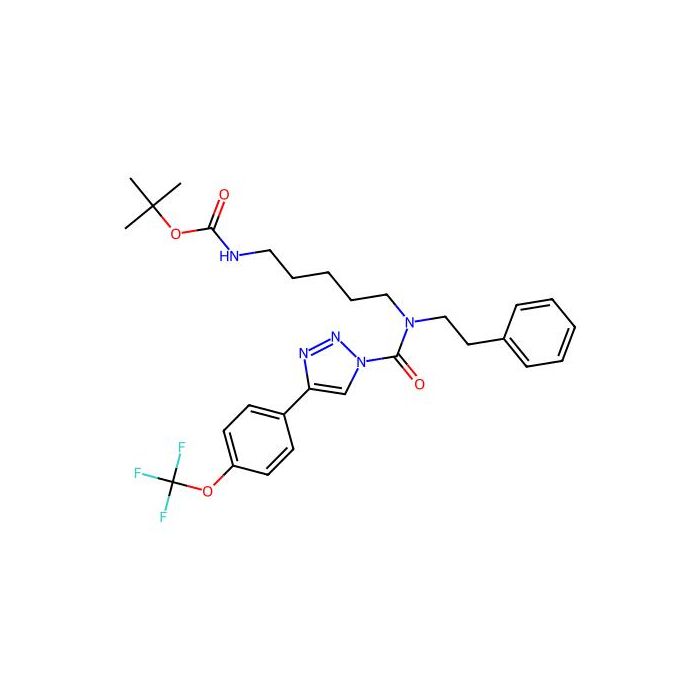 Carbamic acid, N-(5-((2-phenylethyl)((4-(4-(trifluoromethoxy)phenyl)-1H-1,2,3-triazol-1-yl)carbonyl)amino)pentyl)-, 1,1-dimethylethyl ester - ≥98% CAS No(1402612-61-6) by Aladdin Scientific