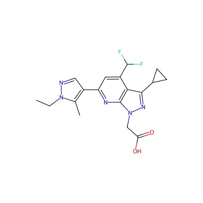 2-(3-Cyclopropyl-4-(difluoromethyl)-6-(1-ethyl-5-methyl-1H-pyrazol-4-yl)-1H-pyrazolo[3,4-b]pyridin-1-yl)acetic acid - ≥97% CAS No(1006478-14-3) by Aladdin Scientific