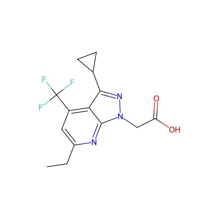 2-(3-Cyclopropyl-6-ethyl-4-(trifluoromethyl)-1H-pyrazolo[3,4-b]pyridin-1-yl)acetic acid - ≥97% CAS No(1018125-49-9) by Aladdin Scientific