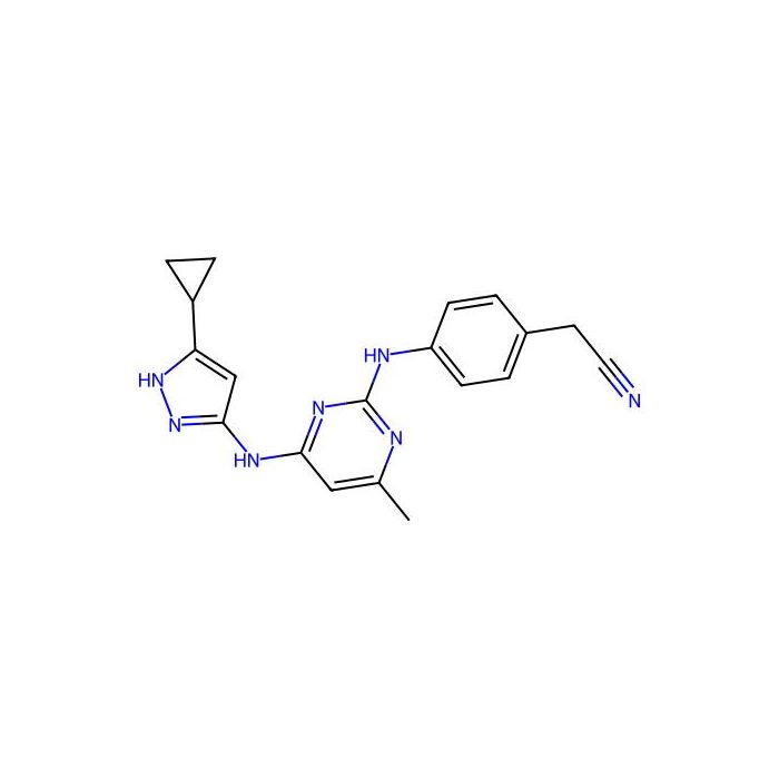 2-(4-((4-((5-Cyclopropyl-1H-pyrazol-3-yl)amino)-6-methylpyrimidin-2-yl)amino)phenyl)acetonitrile - ≥99% CAS No(1216665-50-7) by Aladdin Scientific