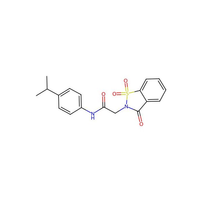 2-(1,1-dioxido-3-oxo-1,2-benzisothiazol-2(3H)-yl)-N-(4-isopropylphenyl)acetamide - ≥98% CAS No(437624-14-1) by Aladdin Scientific