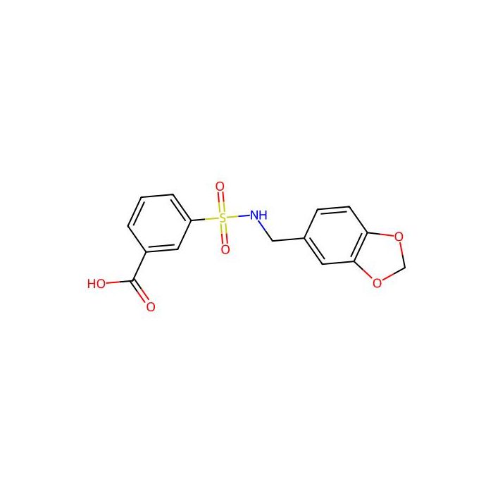 3-(((1,3-Dioxaindan-5-yl)methyl)sulfamoyl)benzoic acid - ≥97% CAS No(722473-64-5) by Aladdin Scientific