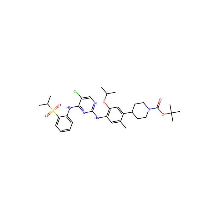 1,1-Dimethylethyl 4-(4-((5-chloro-4-((2-((1-methylethyl)sulfonyl)phenyl)amino)-2-pyrimidinyl)amino)-2-methyl-5-(1-methylethoxy)phenyl)-1-piperidinecarboxylate - ≥98% CAS No(1032903-64-2) by Aladdin Scientific