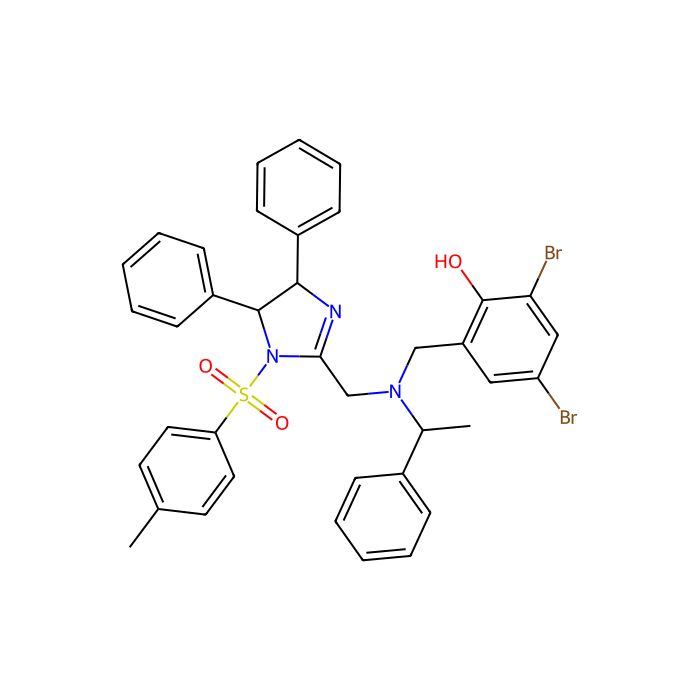 2,4-Dibromo-6-[[[[(4S,5S)-4,5-dihydro-4,5-diphenyl-1-tosyl-1H-imidazol-2-yl]methyl][(S)-1-phenylethyl]amino]methyl]phenol - ≥97% CAS No(1009582-56-2) by Aladdin Scientific