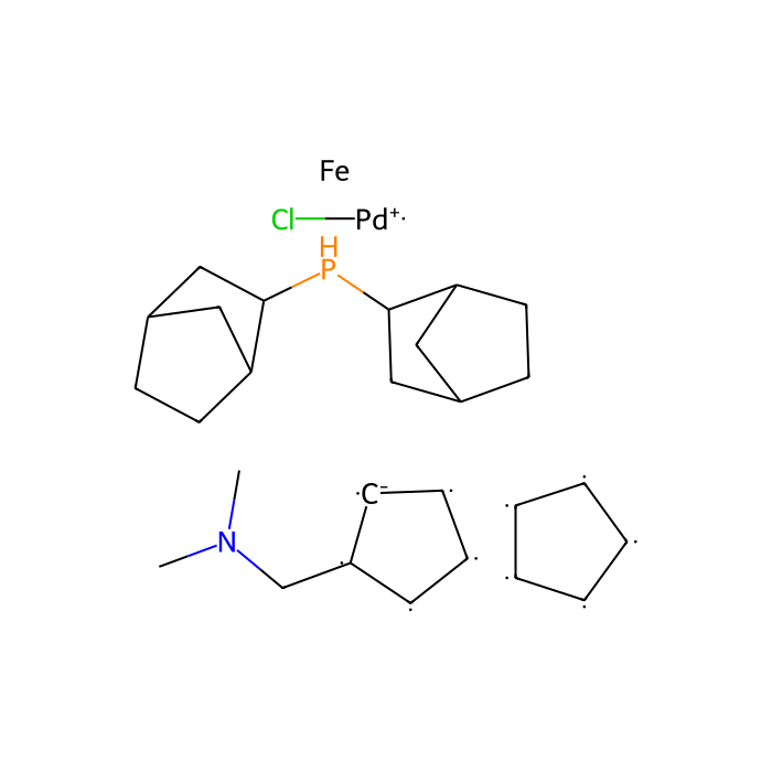 2-(Dimethylaminomethyl)ferrocen-1-yl-palladium(II) chloride Dinorbornylphosphine Complex - ≥97% CAS No(614753-51-4) by Aladdin Scientific