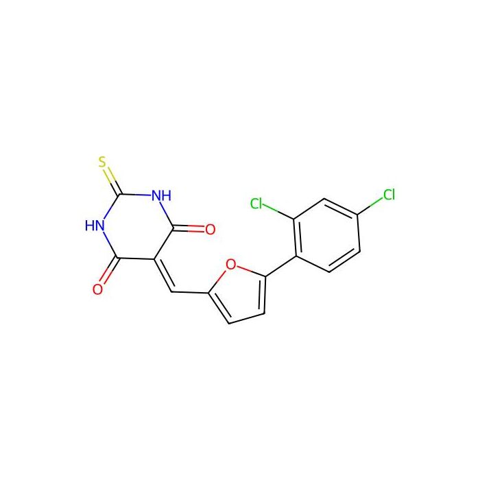 5-{[5-(2,4-dichlorophenyl)furan-2-yl]methylidene}-2-thioxodihydropyrimidine-4,6(1H,5H)-dione - ≥98% CAS No(302826-61-5) by Aladdin Scientific