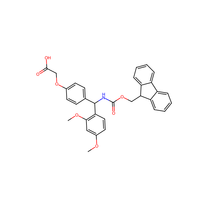 4-[(2,4-Dimethoxyphenyl)[(9H-fluoren-9-ylmethoxy) carbonylamino]methyl]phenoxyacetic Acid - ≥98%(HPLC)(T) CAS No(126828-35-1) by Aladdin Scientific