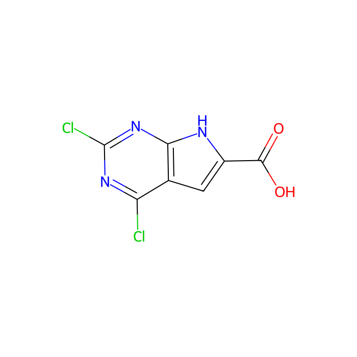 2,4-dichloro-7H-pyrrolo[2,3-d]pyrimidine-6-carboxylic acid - ≥97% CAS No(1638760-72-1) by Aladdin Scientific