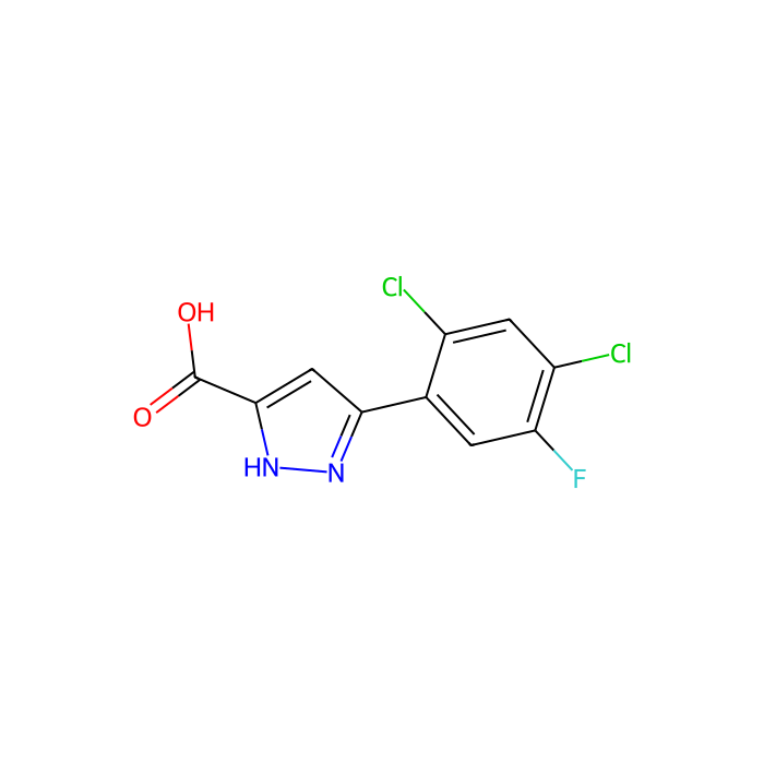 5-(2,4-Dichloro-5-fluorophenyl)-1h-pyrazole-3-carboxylic acid - ≥95% CAS No(1119299-75-0) by Aladdin Scientific
