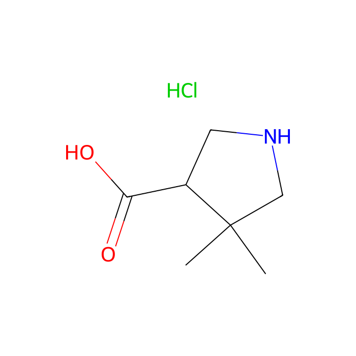 4,4-Dimethylpyrrolidine-3-carboxylic acid, HCl - ≥96% CAS No(1351343-41-3) by Aladdin Scientific