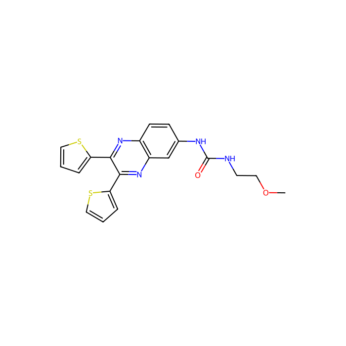 1-(2,3-Di(thiophen-2-yl)quinoxalin-6-yl)-3-(2-methoxyethyl)urea - ≥98% CAS No(508186-14-9) by Aladdin Scientific