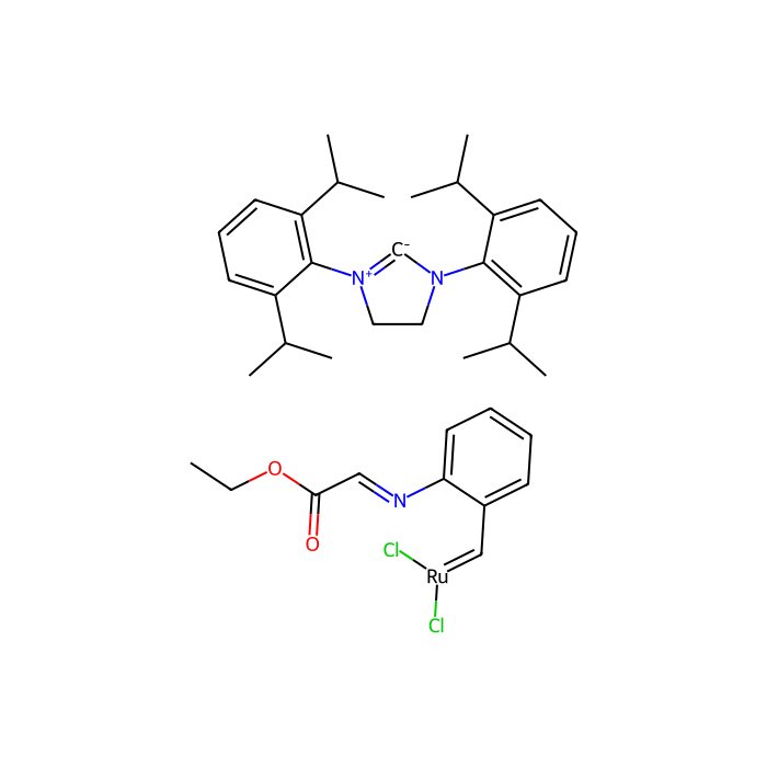 Dichloro(1,3-di-i-propylphenylimidazolidin-2-ylidene){2-[(ethoxy-2-oxoethylidene)amino]benzylidene} ruthenium(II) HeatMet SIPr - ≥95% CAS No(2097273-88-4) by Aladdin Scientific