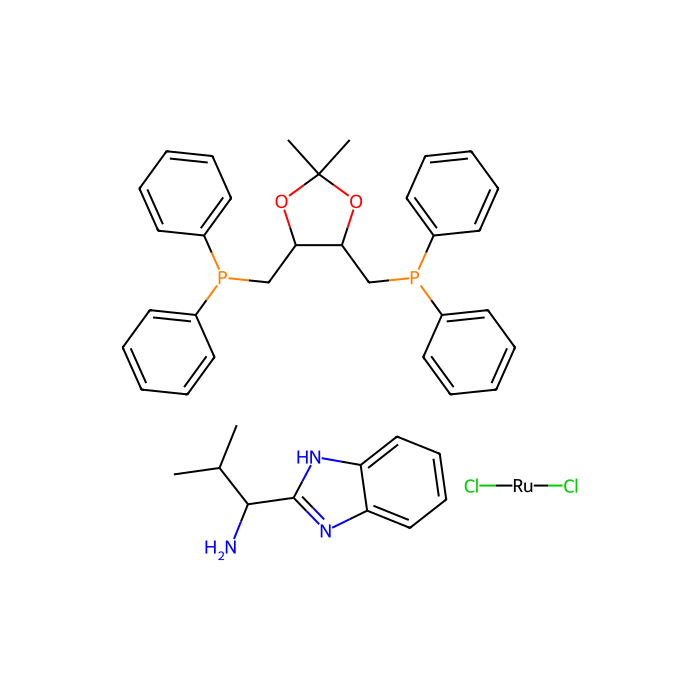 Dichloro[(4S,5S)-(+)-4,5-bis(diphenylphosphinomethyl)-2,2-dimethyl-1,3-dioxolane][(S)-(-)-2-(i-propyl)methanamine)-1H-benzimidazole]ruthenium(II) - ≥95% CAS No(1443051-97-5) by Aladdin Scientific