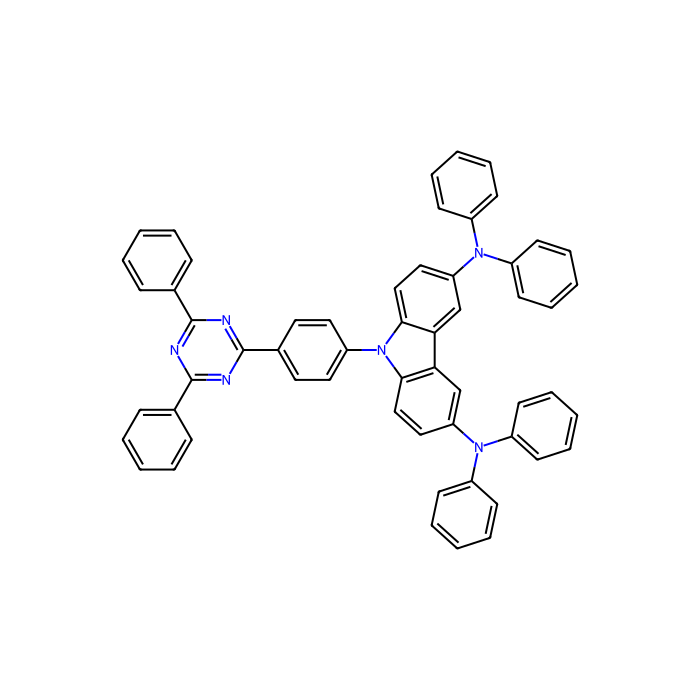 9-[4-(4,6-Diphenyl-1,3,5-triazin-2-yl)phenyl]-N3,N3,N6,N6-tetraphenyl-9H-Carbazole-3,6- diamine - grado sublimado, ≥99% CAS No(1613074-59-1) by Aladdin Scientific