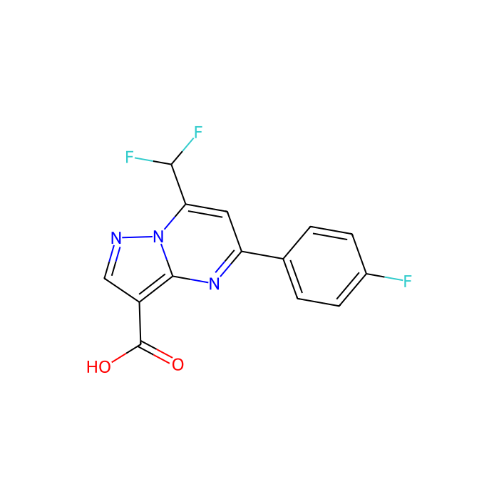 7-(Difluoromethyl)-5-(4-fluorophenyl)pyrazolo-[1,5-a]pyrimidine-3-carboxylic acid - ≥95% CAS No(712319-09-0) by Aladdin Scientific