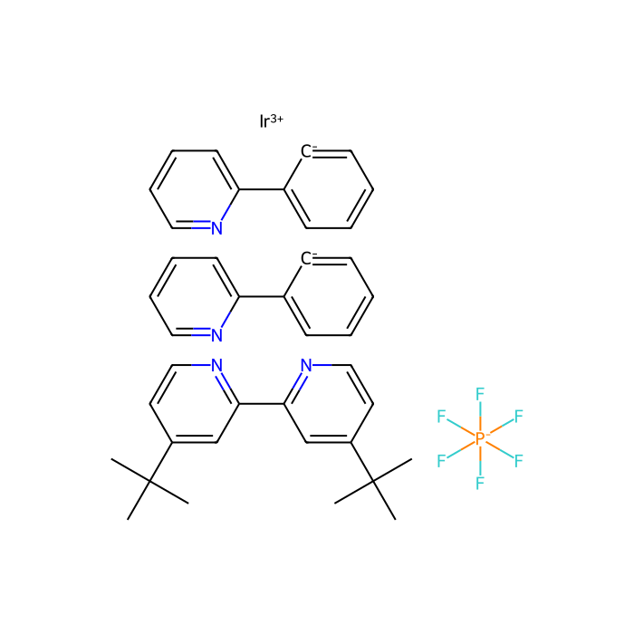 (4,4'-Di-tert-butyl-2,2'-bipyridine)bis[(2-pyridinyl)phenyl]iridium(III) Hexafluorophosphate (Ir[(ppy)2(dtbbpy)]PF6) - ≥99% CAS No(676525-77-2) by Aladdin Scientific