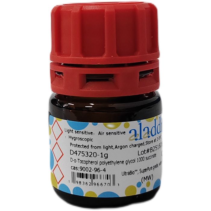 D-α-Tocopherol polyethylene glycol 1000 succinate - UltraBio™, Ultra pure, water soluble vitamin E conjugate CAS No(9002-96-4) by Aladdin Scientific