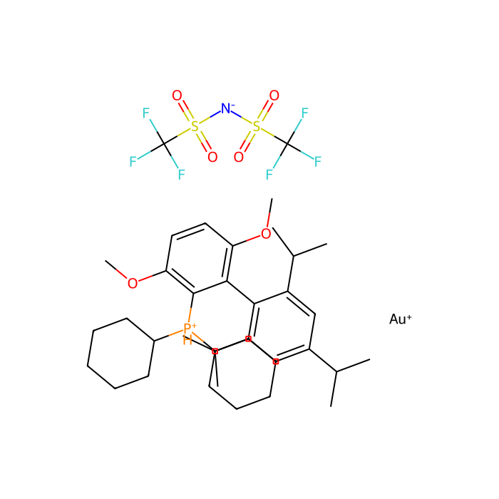 [2-(Dicyclohexylphosphino)-3,6-dimethoxy-2′,4′,6′-triisopropyl-1,1′-biphenyl]gold(I) bis(trifluoromethanesulfonyl)imide -  CAS No(1296269-97-0) by Aladdin Scientific