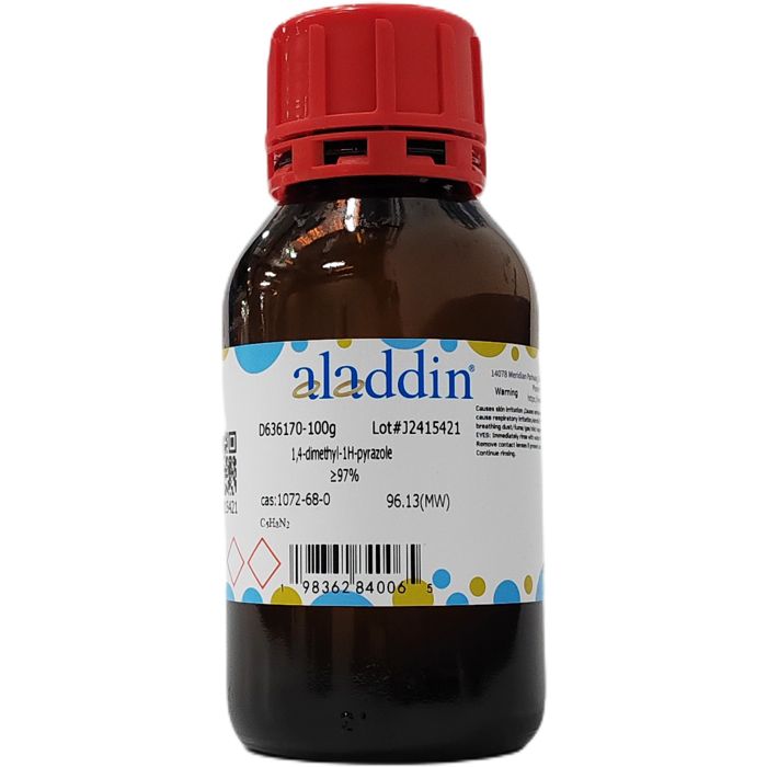 1,4-dimethyl-1H-pyrazole - ≥97% CAS No(1072-68-0) by Aladdin Scientific
