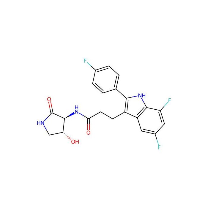 3-[5,7-difluoro-2-(4-fluorophenyl)-1H-indol-3-yl]-N-[(3S,4R)-4-hydroxy-2-oxo-pyrrolidin-3-yl]propanamide -  CAS No(2446816-88-0) by Aladdin Scientific