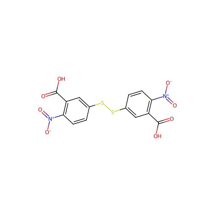 5,5′-Dithio-bis-(2-nitrobenzoic Acid) - Sulfhydryl reagent used to characterize reactive SH groups. CAS No(69-78-3) by Aladdin Scientific