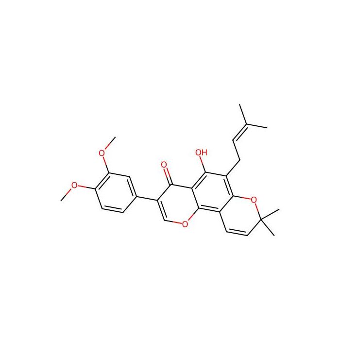 3-(3,4-Dimethoxyphenyl)-5-hydroxy-8,8-dimethyl-6-(3-methylbut-2-en-1-yl)-4H,8H-pyrano(2,3-f)chromen-4-one -  CAS No(5456-71-3) by Aladdin Scientific