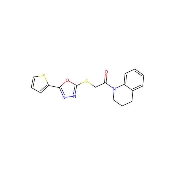 1-(3,4-Dihydro-2H-quinolin-1-yl)-2-(5-thiophen-2-yl-[1,3,4]oxadiazol-2-ylsulfanyl)-ethanone -  CAS No(459846-14-1) by Aladdin Scientific