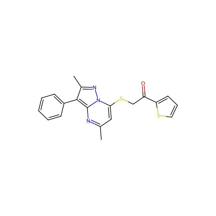 2-((2,5-Dimethyl-3-phenylpyrazolo[1,5-a]pyrimidin-7-yl)thio)-1-(thiophen-2-yl)ethanone -  CAS No(877787-86-5) by Aladdin Scientific