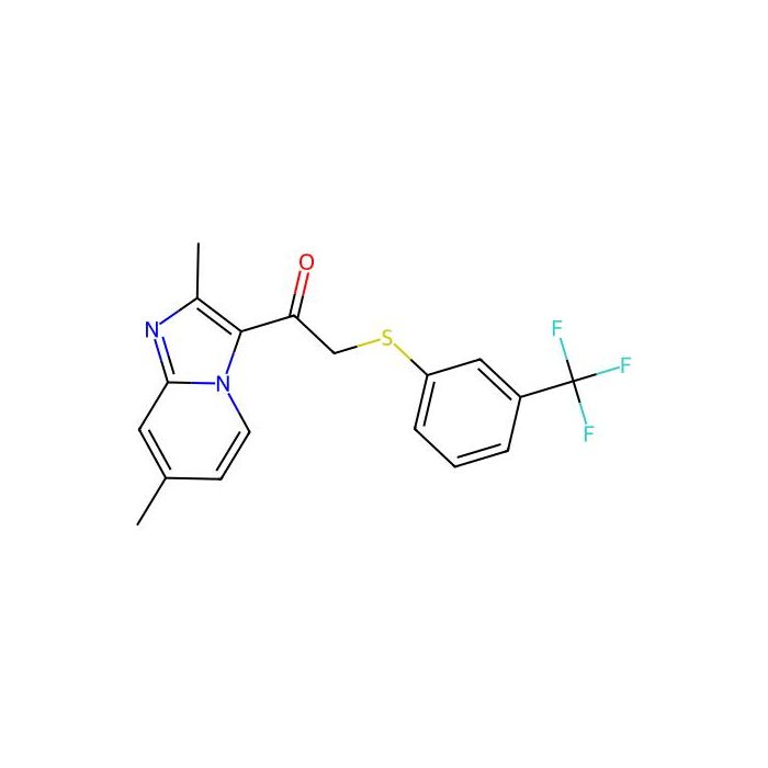1-(2,7-Dimethylimidazo[1,2-a]pyridin-3-yl)-2-{[3-(trifluoromethyl)phenyl]sulfanyl}-1-ethanone -  CAS No(478042-08-9) by Aladdin Scientific