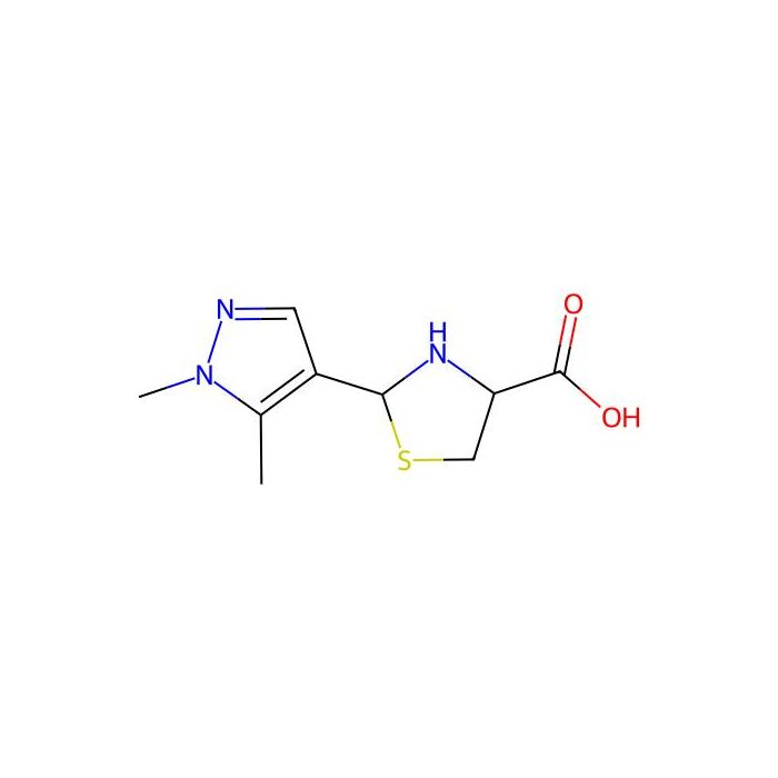 2-(1,5-dimethyl-1H-pyrazol-4-yl)-1,3-thiazolidine-4-carboxylic acid - ≥97% CAS No(318466-04-5) by Aladdin Scientific