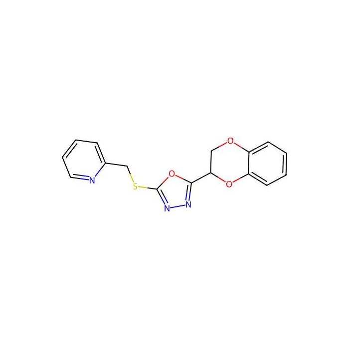 2-(2,3-Dihydrobenzo[b][1,4]dioxin-2-yl)-5-((pyridin-2-ylmethyl)thio)-1,3,4-oxadiazole - ≥98% CAS No(1170600-77-7) by Aladdin Scientific