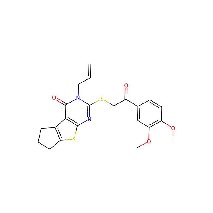 10-{[2-(3,4-Dimethoxyphenyl)-2-oxoethyl]sulfanyl}-11-(prop-2-en-1-yl)-7-thia-9,11-diazatricyclo[6.4.0.0^{2,6}]dodeca-1(8),2(6),9-trien-12-one -  CAS No(314261-34-2) by Aladdin Scientific
