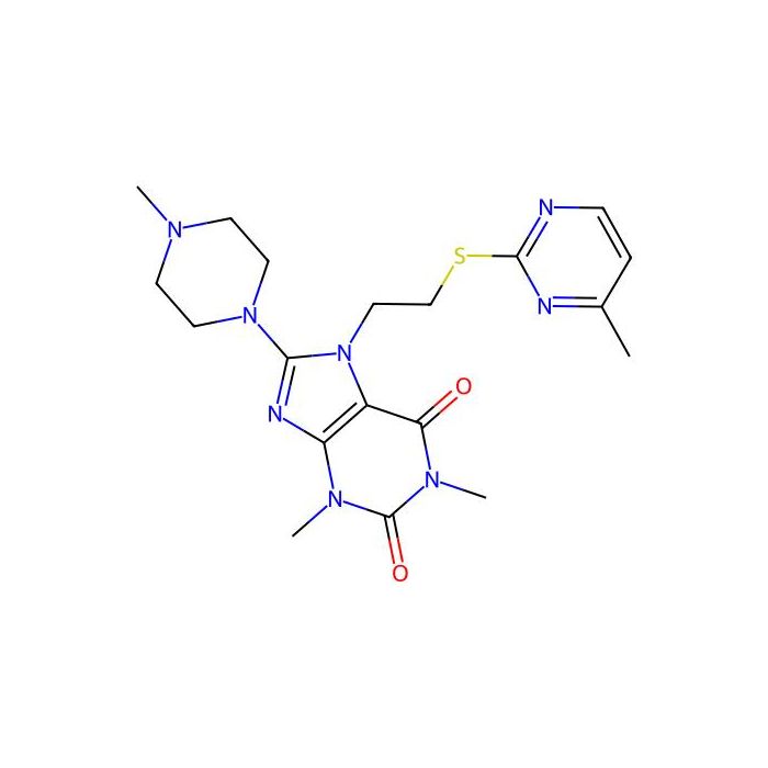 1,3-dimethyl-8-(4-methylpiperazin-1-yl)-7-(2-((4-methylpyrimidin-2-yl)thio)ethyl)-1H-purine-2,6(3H,7H)-dione -  CAS No(850914-74-8) by Aladdin Scientific
