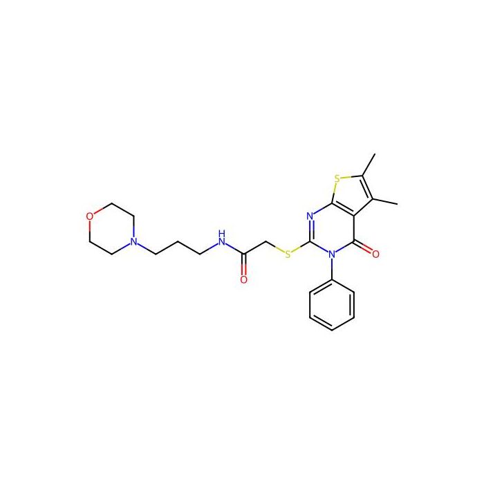 2-((5,6-dimethyl-4-oxo-3-phenyl-3,4-dihydrothieno[2,3-d]pyrimidin-2-yl)thio)-N-(3-morpholinopropyl)acetamide -  CAS No(325693-68-3) by Aladdin Scientific