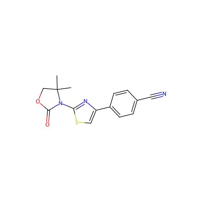 4-[2-(4,4-Dimethyl-2-oxo-1,3-oxazolidin-3-yl)-1,3-thiazol-4-yl]benzonitrile - ≥98% CAS No(1007581-62-5) by Aladdin Scientific