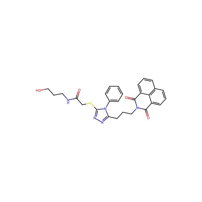 2-((5-(3-(1,3-dioxo-1H-benzo[de]isoquinolin-2(3H)-yl)propyl)-4-phenyl-4H-1,2,4-triazol-3-yl)thio)-N-(3-hydroxypropyl)acetamide -  CAS No(325693-08-1) by Aladdin Scientific