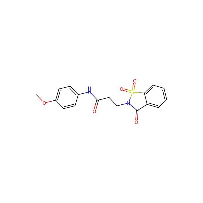 3-(1,1-dioxido-3-oxo-1,2-benzisothiazol-2(3H)-yl)-N-(4-methoxyphenyl)propanamide -  CAS No(663168-20-5) by Aladdin Scientific
