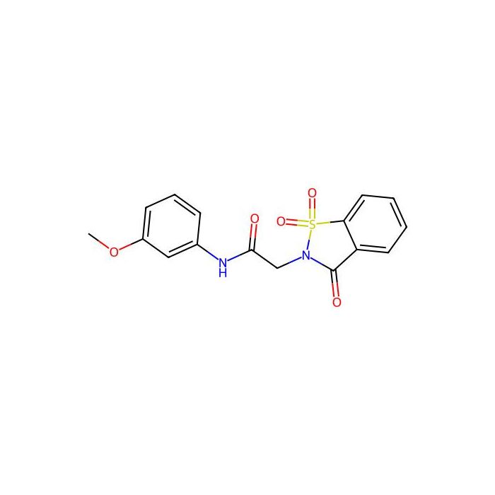 2-(1,1-dioxido-3-oxo-1,2-benzisothiazol-2(3H)-yl)-N-(3-methoxyphenyl)acetamide - ≥98% CAS No(443108-41-6) by Aladdin Scientific