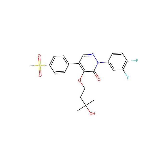 2-(3,4-Difluorophenyl)-4-(3-hydroxy-3-methyl-butoxy)-5-(4-methylsulfonylphenyl)pyridazin-3-one - ≥97% CAS No(266320-83-6) by Aladdin Scientific