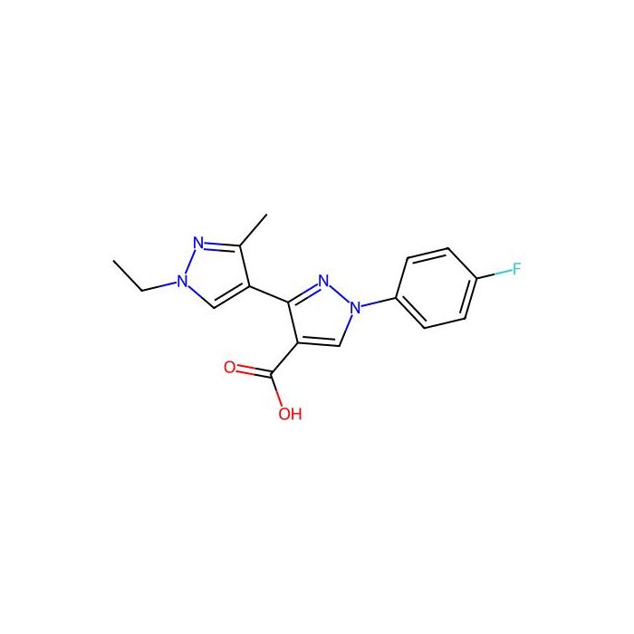 1'-ethyl-1-(4-fluorophenyl)-3'-methyl-1H,1'H-3,4'-bipyrazole-4-carboxylic acid - ≥97% CAS No(956824-00-3) by Aladdin Scientific