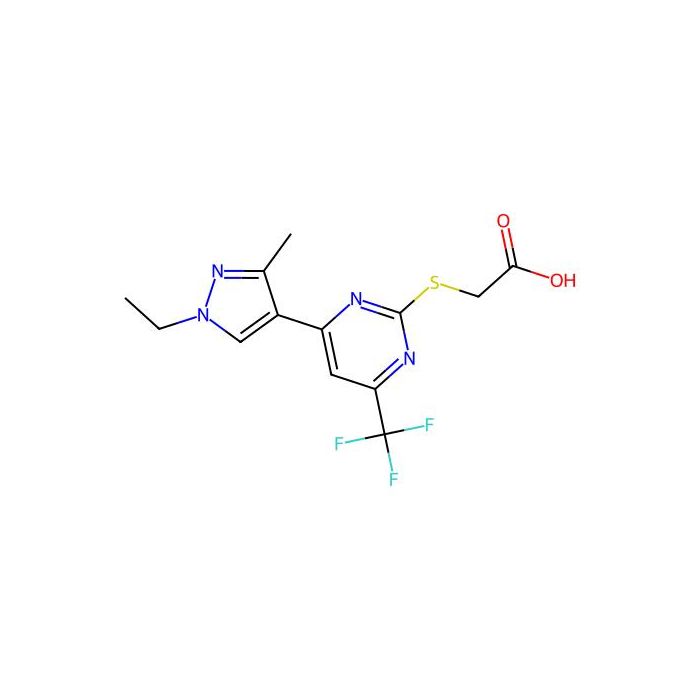 2-((4-(1-Ethyl-3-methyl-1H-pyrazol-4-yl)-6-(trifluoromethyl)pyrimidin-2-yl)thio)acetic acid - ≥97% CAS No(1001560-16-2) by Aladdin Scientific