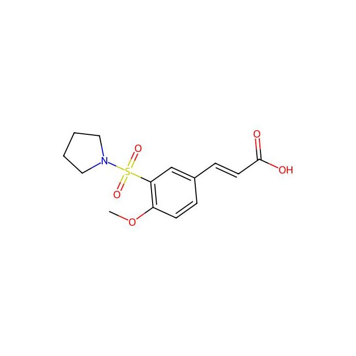 (2E)-3-[4-Methoxy-3-(pyrrolidin-1-ylsulfonyl)phenyl]acrylic acid - ≥97% CAS No(324779-72-8) by Aladdin Scientific