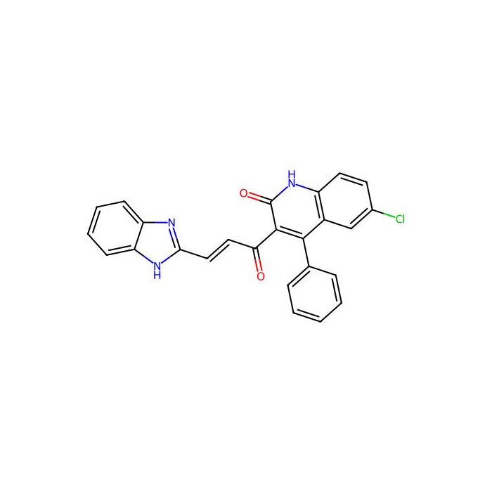 (E)-3-(1H-benzo[d]imidazol-2-yl)-1-(6-chloro-2-hydroxy-4-phenylquinolin-3-yl)prop-2-en-1-one - ≥98% CAS No(1233322-09-2) by Aladdin Scientific