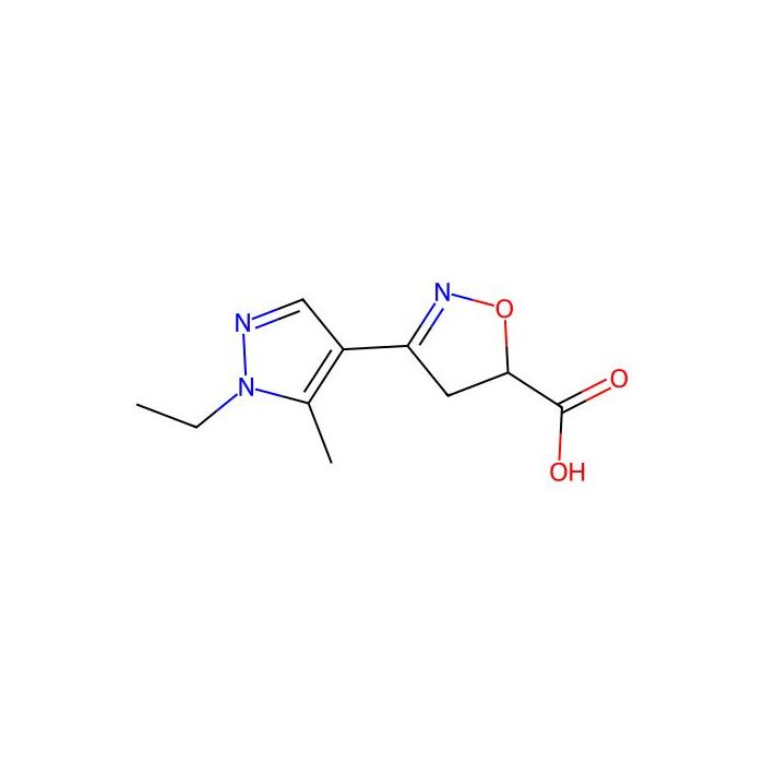 3-(1-Ethyl-5-methyl-1H-pyrazol-4-yl)-4,5-dihydro-1,2-oxazole-5-carboxylic acid -  CAS No(957258-38-7) by Aladdin Scientific