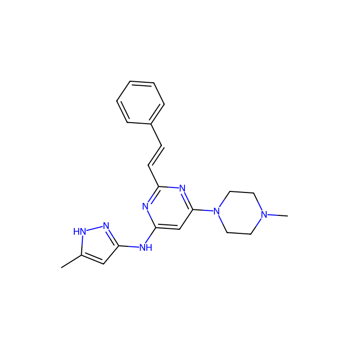 6-(4-methylpiperazin-1-yl)-N-(5-methyl-1H-pyrazol-3-yl)-2-[(E)-2-phenylethenyl]pyrimidin-4-amine - Moligand™, ≥99% CAS No(934353-76-1) by Aladdin Scientific