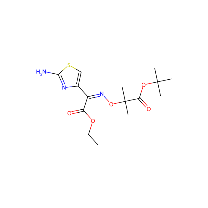 Ethyl (Z)-2-(2-aminothiazol-4-yl)-2-(1-t-butoxycarbonyl-1-methyl)ethoxyiminoacetate - ≥98% CAS No(86299-46-9) by Aladdin Scientific