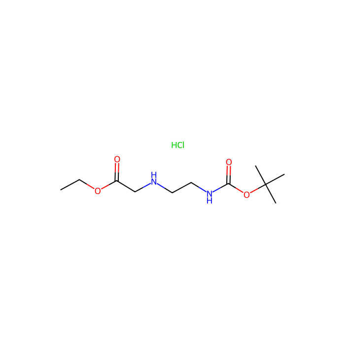 Ethyl 2-((2-((tert-butoxycarbonyl)amino)ethyl)amino)acetate hydrochloride - ≥95% CAS No(347890-34-0) by Aladdin Scientific